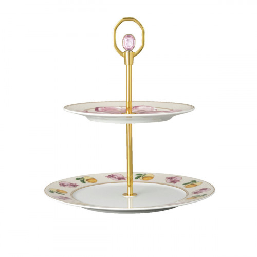 Swarovski x Rosenthal IDYLLIA Marshmallow Двухъярусная этажерка
