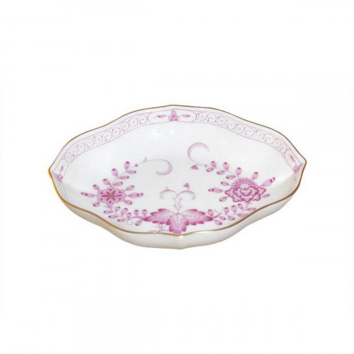 Meissen Neuer Ausschnitt - Indische Malerei 2 mit Kante purpur Goldpunkte с золотым краем Миска 12 cm
