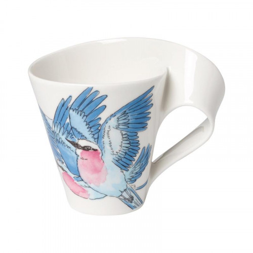 Villeroy & Boch New Wave Caffè Animals of the World - Lilac Breasted Roller Кружка с ручкой в подарочной коробке 0,30 Л