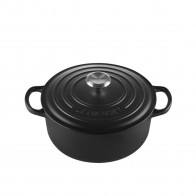 Le Creuset Bräter Signature rund Круглая черная кастрюля 20 см / 2,4 л