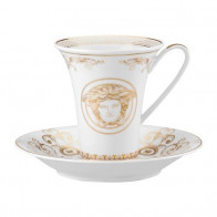 Rosenthal Versace,'Medusa Gala' Чашка кофейная с блюдцем,0.18 л