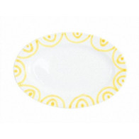 Gmundner керамика Gelbgeflammt Овальная тарелка с флагом Gourmet 21x14x2,1 см
