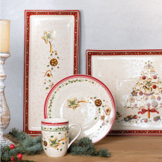 Villeroy & Boch Winter Bakery Delight Прямоугольная тарелка для торта - Падающая звезда 39x17 см