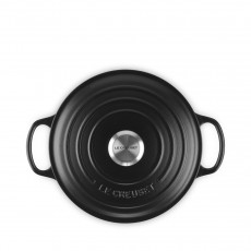 Le Creuset Bräter Signature rund Круглая черная кастрюля 26 см / 5,3 л