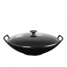 Le Creuset Woks Вок с крышкой из стекла Черный 36 см / 4,5 Л
