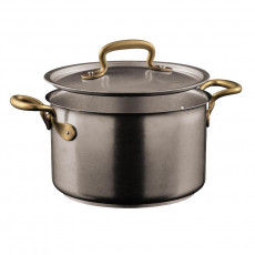 Sambonet 1965 Vintage - нержавеющая сталь matt 18/10 Кастрюля / кастрюля с крышкой d: 24 cm / h: 14,5 cm / 6,5 L