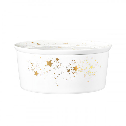 Seltmann Weiden Liberty Golden Stars Kulatá mísa s víkem 21x9 cm