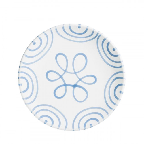 Gmundner Keramik Blaugeflammt Desertní talíř / Snídaňový talíř Cup d: 20 cm / h: 2,6 cm