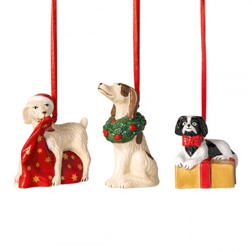 Villeroy & Boch Nostalgic Ornaments Ornamenty psi 3-dílná
