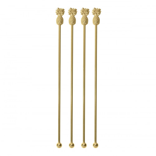 Sambonet Paderno Bar Utensils Koktejlový míchač Ananas Set 4 ks 18,5 cm