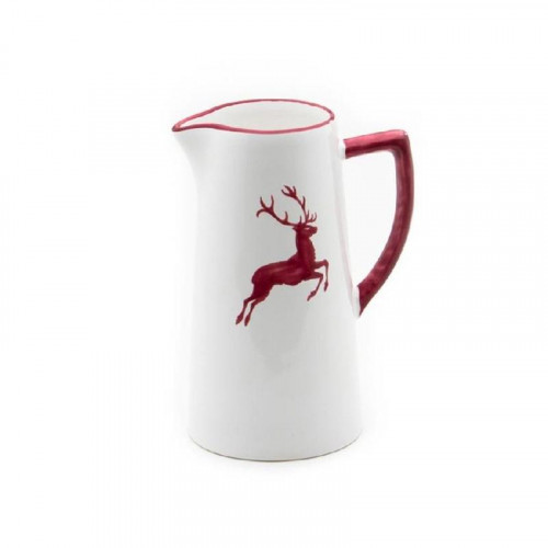 Gmundner Keramik Bordeauxroter Hirsch Vodní džbán 1,2 L / h: 22 cm