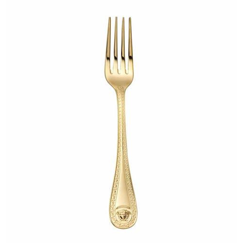Rosenthal meets Versace Medusa Besteck 14 gramm vergoldet - Feingold 999 Stolní vidlička 20,5 cm
