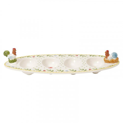Villeroy & Boch Spring Awakening Vajíčková loďka Kohout & Slepice 31x12 cm