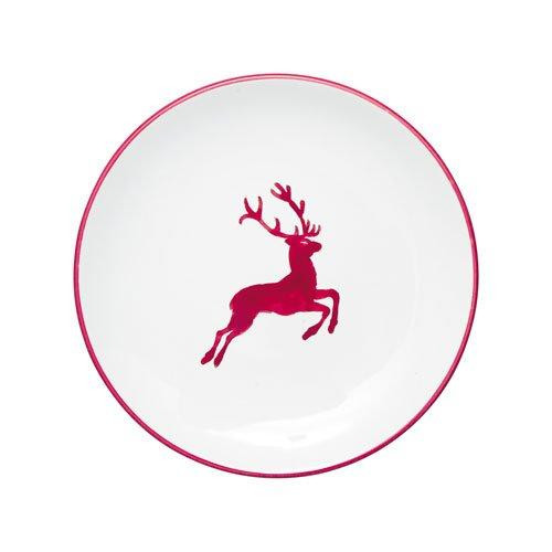 Gmundner Keramik Rubinroter Hirsch Desertní talíř / Snídaňový talíř Cup d: 20 cm / h: 2,6 cm