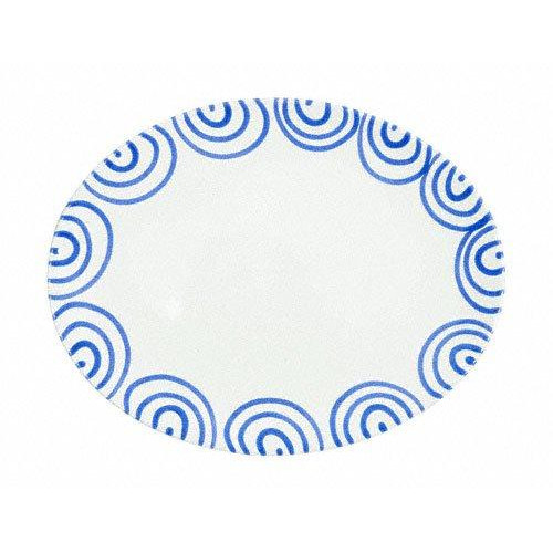 Gmundner Keramik Blaugeflammt Oválný talíř 33x26x2,5 cm