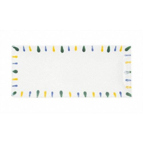 Gmundner Keramik Buntgeflammt Obdélníková deska 36x15x2,8 cm