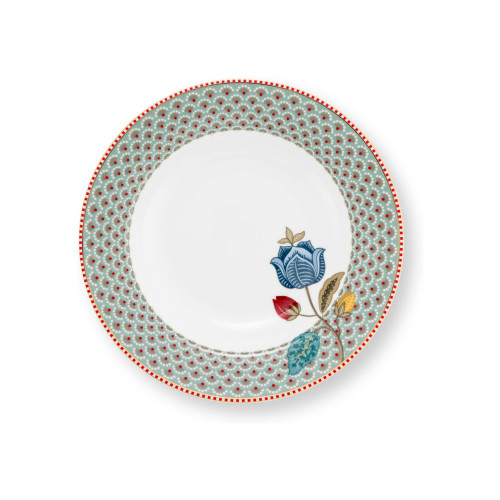 Pip Studio Blooming Tales Blue Polévkový talíř 21,5 cm