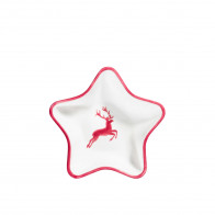Gmundner Keramik Roter Hirsch Hvězdný škeble Stella d: 14 cm / h: 3,9 cm