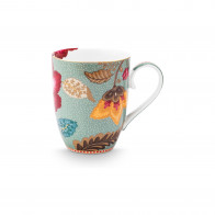 Pip Studio Blooming Tales Blue Becher mit Henkel 0,36 L
