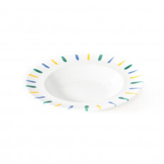 Gmundner Keramik Buntgeflammt Miska na polévku Gourmet d: 24 cm / h: 4 cm