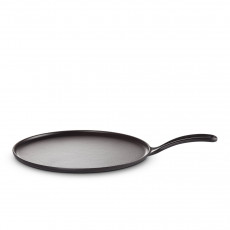 Le Creuset Bräter und Pfannen Spezialitäten Pánev na palačinky s dřevěným špachtlí 27 cm černá