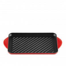 Le Creuset Grillpfannen und Grillplatten Obdélníková grilovací deska třešňově červená 32 cm