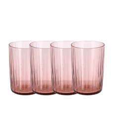 Bitz Kusintha - Glas pink Sada sklenic na vodu 4 ks 0,28 L / h: 10 cm