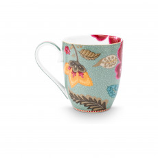 Pip Studio Blooming Tales Blue Becher mit Henkel XL 0,45 L