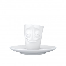 Fiftyeight Products TV Tassen TV Espresso šálek s uchem bílý veselý 80 ml