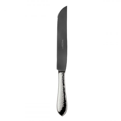 Robbe & Berking Martele - 150 g versilbert Tranchiermesser Frozen Black 293 mm