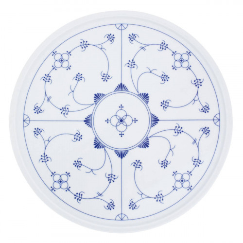 Kahla Blau Saks - Indisch Blau - Strohblumenmuster Tallerken / Kagefad 31 cm