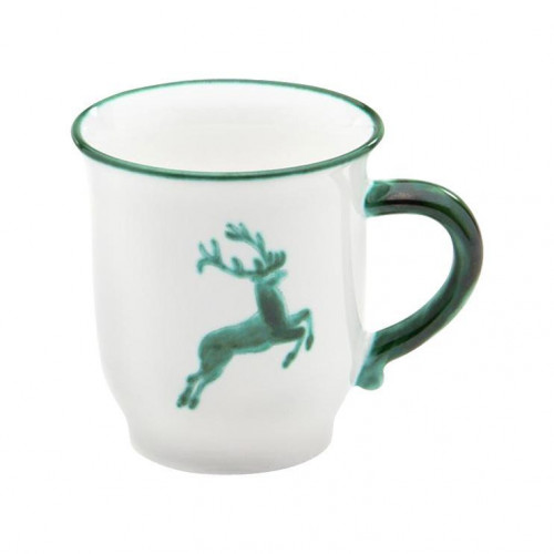 Gmundner Keramik Grüner Hirsch Chokoladekop / Chokoladekrus 0,3 L / h: 9,9 cm