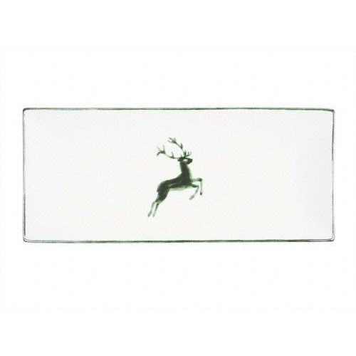 Gmundner Keramik Grüner Hirsch Rektangulær plade 36x15x2,8 cm