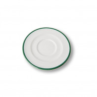 Gmundner Keramik Grüner Rand Cappuccino-underkop Gourmet d: 14 cm