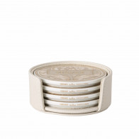 Rosenthal meets Versace Barocco Beige Underlagssæt 4 dele i læderæske
