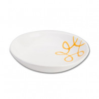 Gmundner Keramik Pur Geflammt Gelb Suppetallerken Cup d: 20 cm / h: 4,4 cm