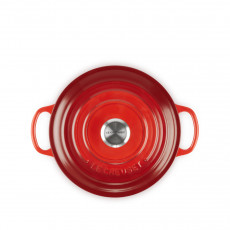 Le Creuset Bräter Signature rund Stegeso rund kirsebærrød 20 cm / 2,4 L