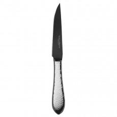 Robbe & Berking Martele - 150 g versilbert Steakmesser Frozen Black 225 mm