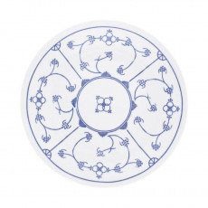 Kahla Blau Saks - Indisch Blau - Strohblumenmuster Tallerken 23,5 cm