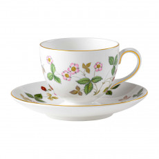 Wedgwood Wild Strawberry Kaffekop / Tekop 0,15 L med underkop Leigh 2-delt.