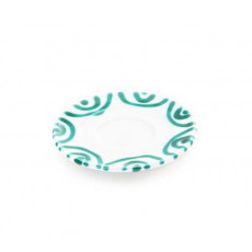 Gmundner Keramik Grüngeflammt Mokka-/Espresso-underkop Gourmet d: 11 cm