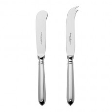 Robbe & Berking Navette Smør/ostebestik med stålblad 150 gr. forgyldt