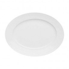 Fürstenberg Herzog Ferdinand Weiß Tallerken oval 31,5 cm