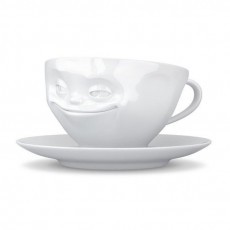 Fiftyeight Products TV Tassen "TV kaffekop med hank hvid smilende 0,20 L"