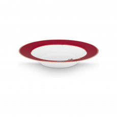 Pip Studio Blooming Tales Dark Red Dybt tallerken 21,5 cm