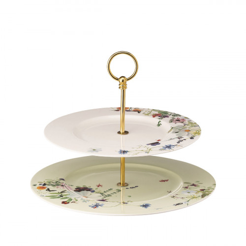 Rosenthal Brillance Grand Air Etagere de 2 piezas. Plato superior de 28 cm / Plato inferior de 33 cm