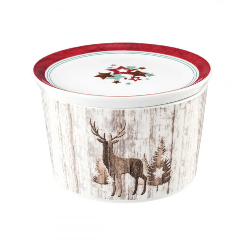 Seltmann Weiden Life Christmas Cuenco redondo con tapa d: 14 cm / h: 9 cm / 0,74 L