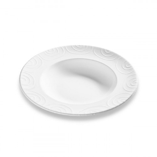 Gmundner Keramik Weißgeflammt Plato de pasta Gourmet d: 29 cm / h: 4,5 cm