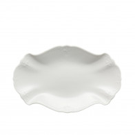 Hutschenreuther Baronesse Weiß Plato ovalado para acompañamientos de 24 cm