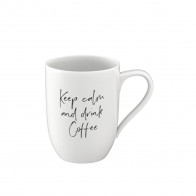 Villeroy & Boch Statement Taza con asa - Keep calm and drink Coffee 0,28 L